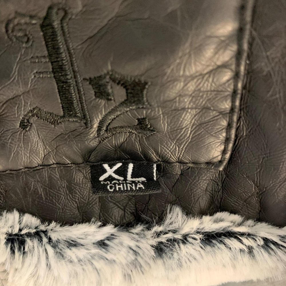 Jou Jou Juniors Hooded Faux-Leather Moto Jacket XL - Picture 6 of 10